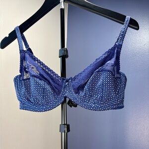 Stylish Blue Polka Dot Bra